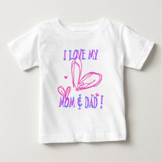 Love Mum Dad Baby T-Shirt