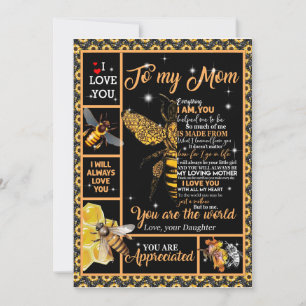 Love Mum   Letter To My Mum You Are The World Invitation
