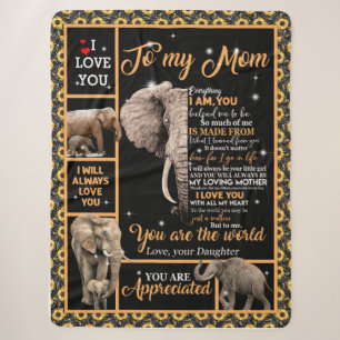 Love Mum   Letter To My Mum You Are The World Sherpa Blanket