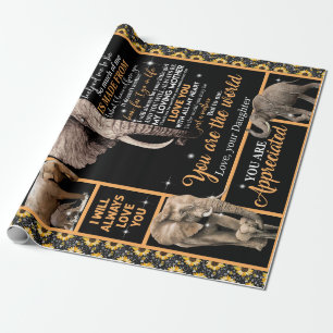 Love Mum Letter To My Mum You Are The World Wrapping Paper