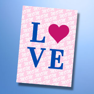 LOVE mum mother modern elegant we love you mum Card