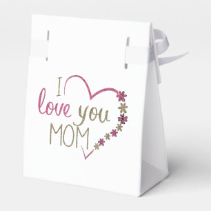 Love Mum Mothers Day Heart Favour Box