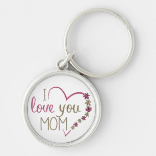 Love Mum Mothers Day Heart Key Ring