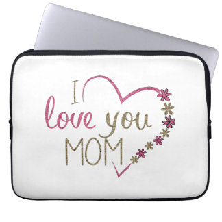 Love Mum Mothers Day Heart Laptop Sleeve
