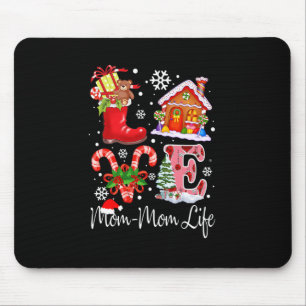 Love Mum-mum Life Christmas - Grandma Gift  Mouse Pad