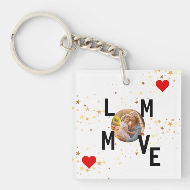 Love Mum personalised  Key Ring (Front)