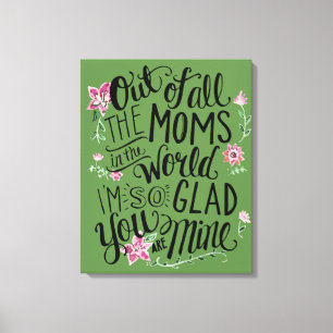 Love Mum Quote Canvas Print