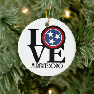 LOVE Murfreesboro  Ceramic Tree Decoration
