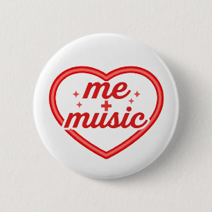 Love Music 6 Cm Round Badge
