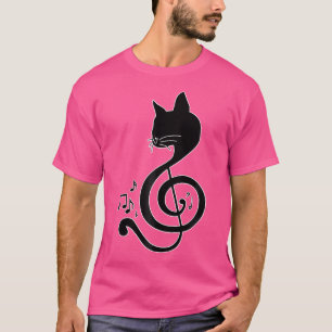 Love Music Cat Music Note Musical Note Pianist Pia T-Shirt