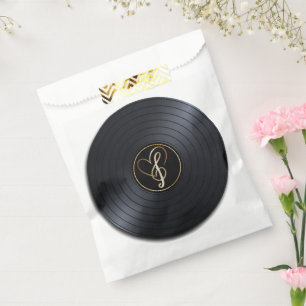 Love Music Notes Vinyl Record Favour Bags
