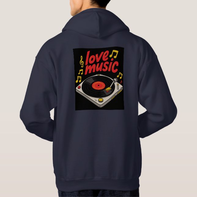 Love Music: Spin the Joy Hoodie (Back)