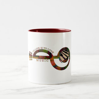 Love Music Two-Tone Coffee Mug