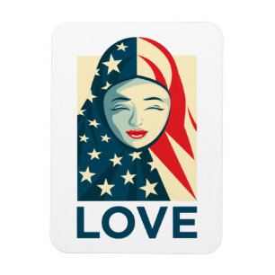 Love Muslim Refugee Magnet