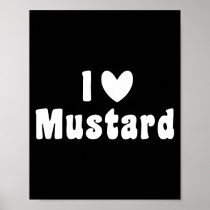 Love mustard bottle summer barbeque funny poster