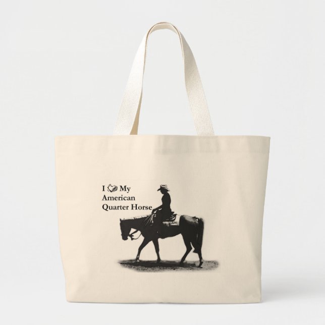 Love My American Quarter Horse Tote Bag (Front)