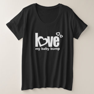 Love my baby bump white out maternity tee