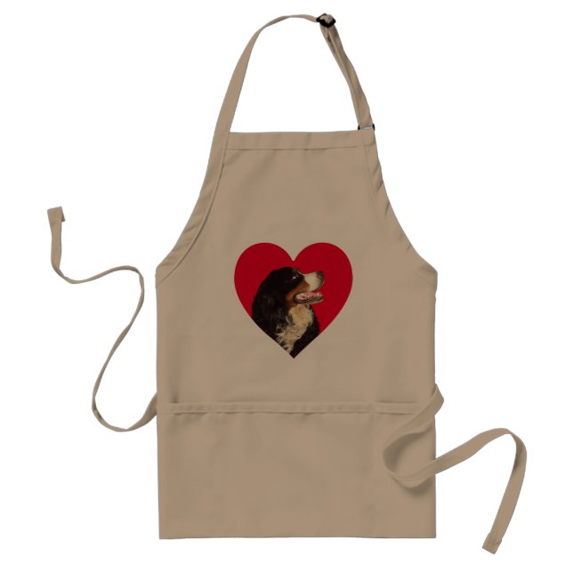 Love My Bernese Mountain Dog Standard Apron (Front)