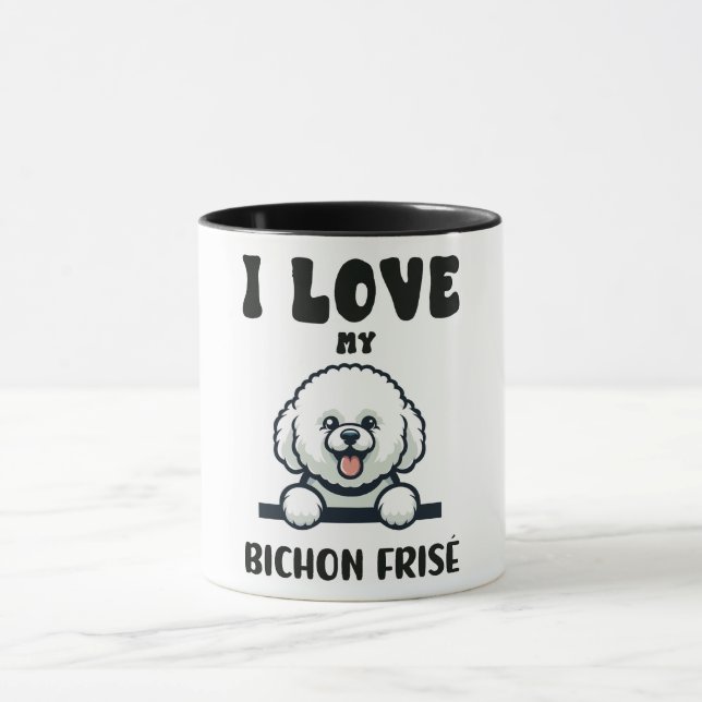 Love My Bichon Frise Dog Mug (Center)