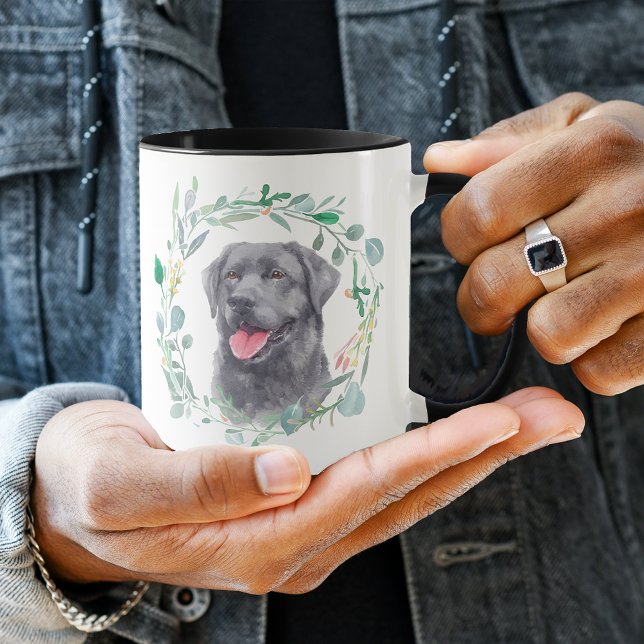 Love My Black Lab Wreath Coffee Mug (Creator Uploaded)