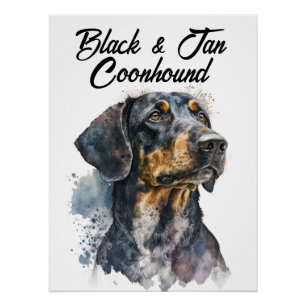 Love My Black & Tan Coonhound Poster