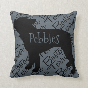 Love My Boston Terrier Dog Cushion