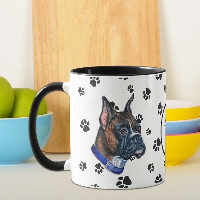 Love My Boxer Dog Pawprint Mug (Creator Uploaded)