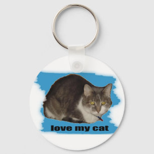 LOVE MY CAT KEY RING