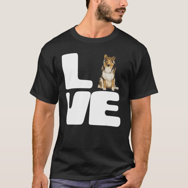 Love My Collie Dog Lover Gift T-Shirt (Front)