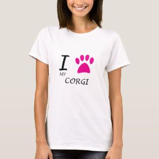 Love My Corgi Paw T-Shirt