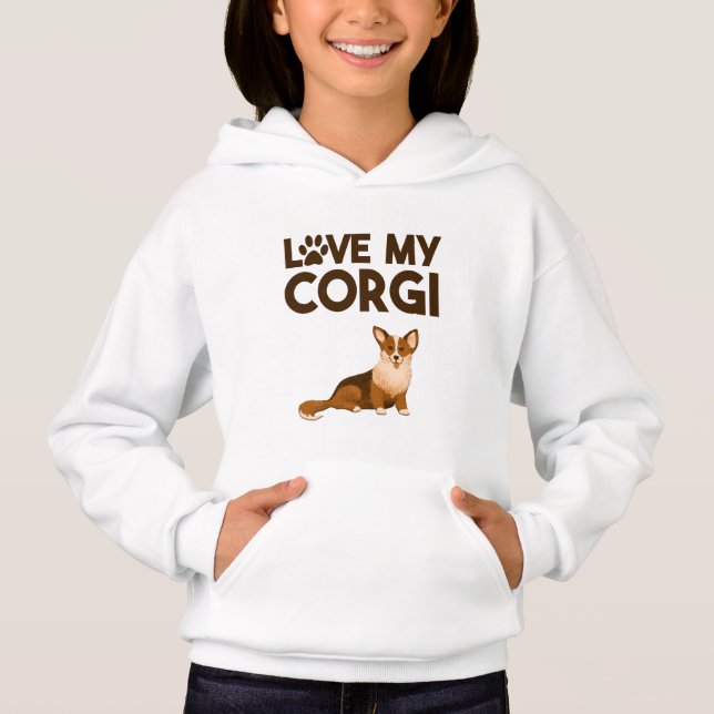 LOVE MY CORGI with Dog Illustration (Front)