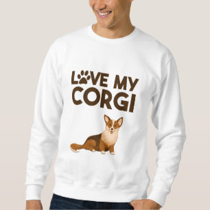LOVE MY CORGI with Dog Illustration Sweatshirt