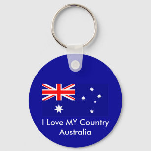 Love MY Country Australia Flag jGibney The MUSEUM Key Ring