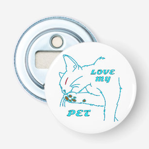 LOVE MY CUTE AQUA PET CAT BOTTLE OPENER