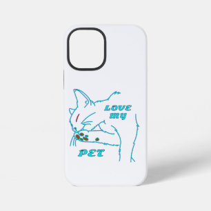 LOVE MY CUTE AQUA PET CAT iPhone 12 MINI CASE