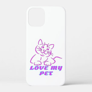 LOVE MY CUTE PINK PET CAT iPhone 12 MINI CASE