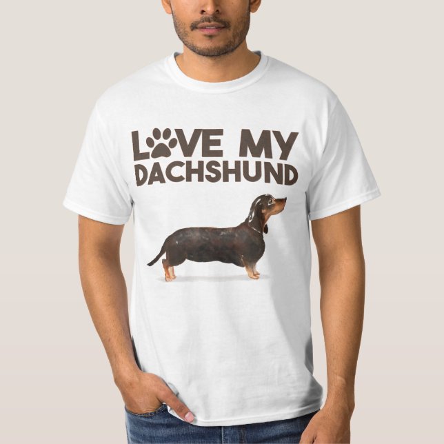 LOVE MY DACHSHUND T-Shirt (Front)