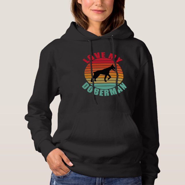 Love My Doberman Hoodie (Front)