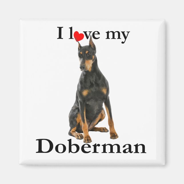 Love My Doberman Magnet (Front)
