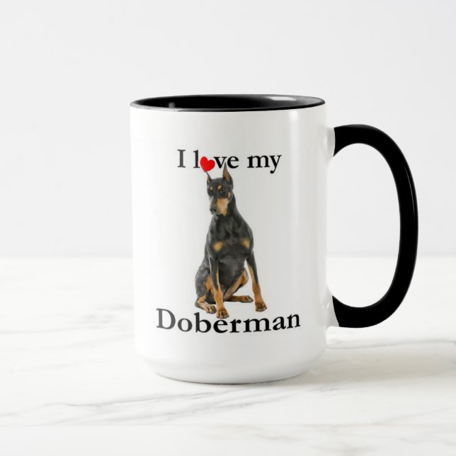 Love My Doberman Mug (Right)
