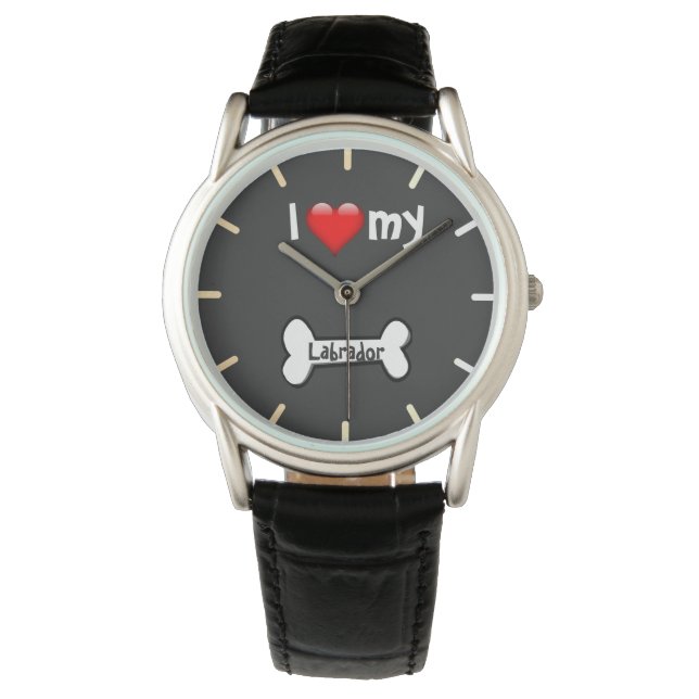 Love my Dog Breed (Enter favourite breed) Custom Watch (Front)