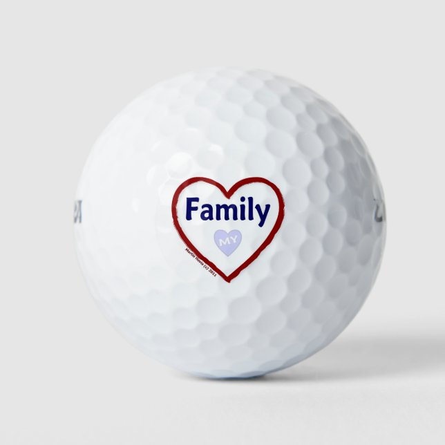 Love My Family Golf Balls (Front)