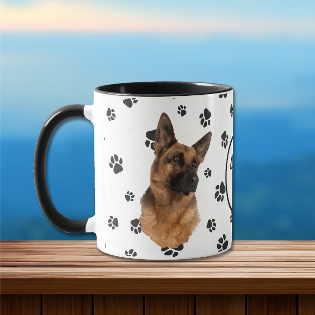 Love My German Shepherd Dog Pawprint Mug (Creator Uploaded)