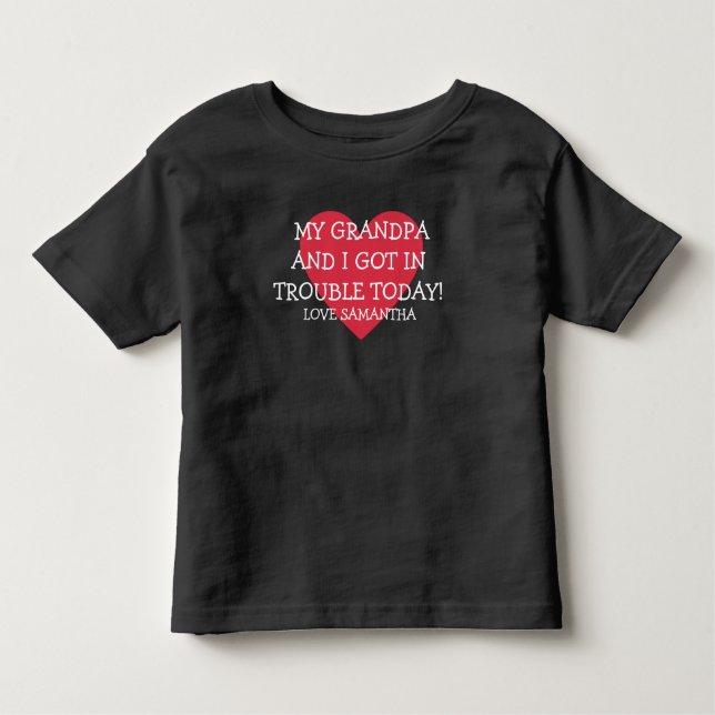 Love MY GRANDPA AND I TODDLER T-SHIRT (Front)