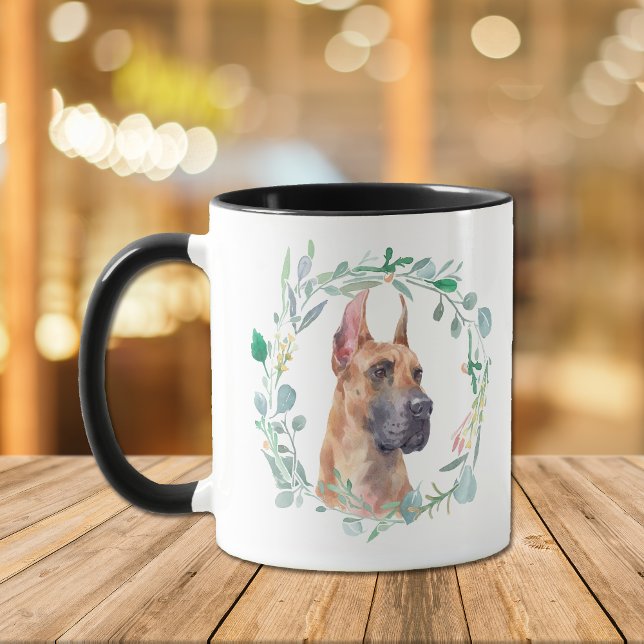 Love My Great Dane Wreath Coffee Mug (Creator Uploaded)
