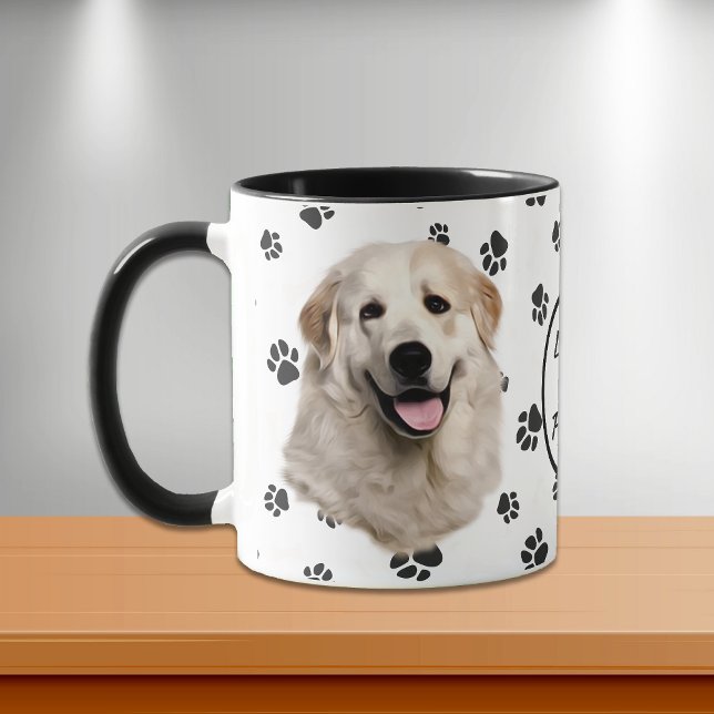 Love My Great Pyrenees Dog Pawprint Mug (Creator Uploaded)