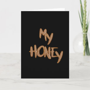 Love - My Honey In Cookie Letters Card