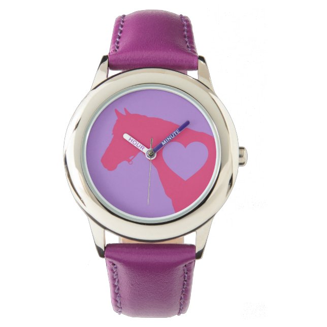 Love my horse in pink and purple Watch (Front)