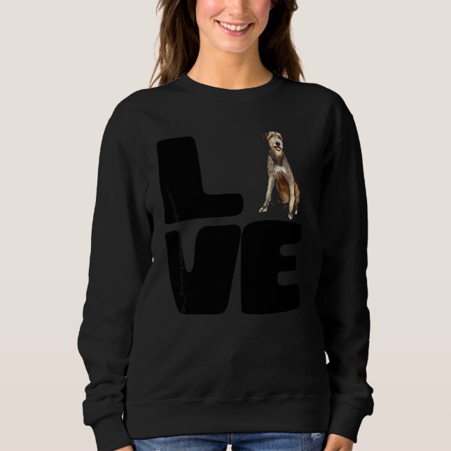 Love My Irish Wolfhound Dog Sweatshirt (Front)