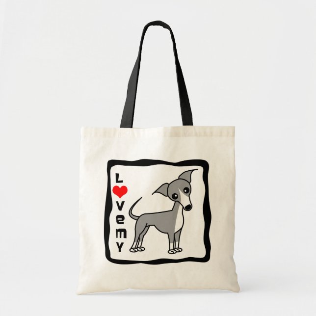 Love My Italian Greyhound - Grey Tote Bag (Front)